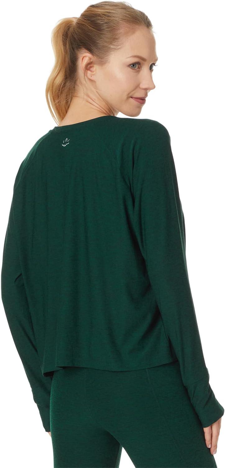 image:imageBeyond Yoga Womens Featherweight Daydreamer PulloverDark Spruce Green Heather
