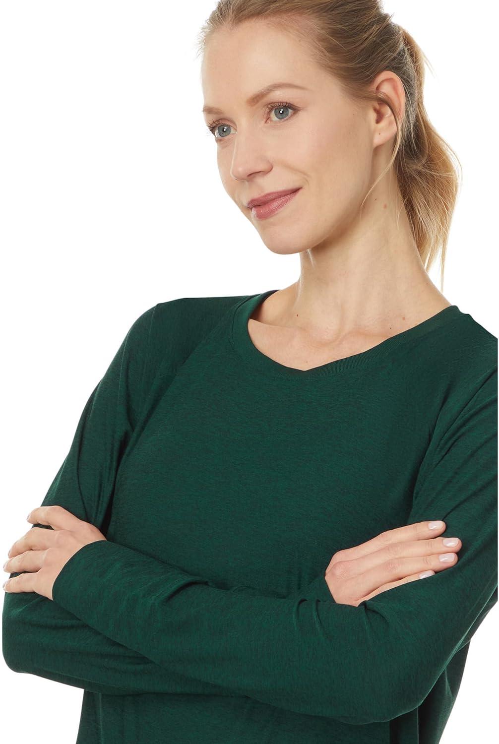 image:imageBeyond Yoga Womens Featherweight Daydreamer PulloverDark Spruce Green Heather