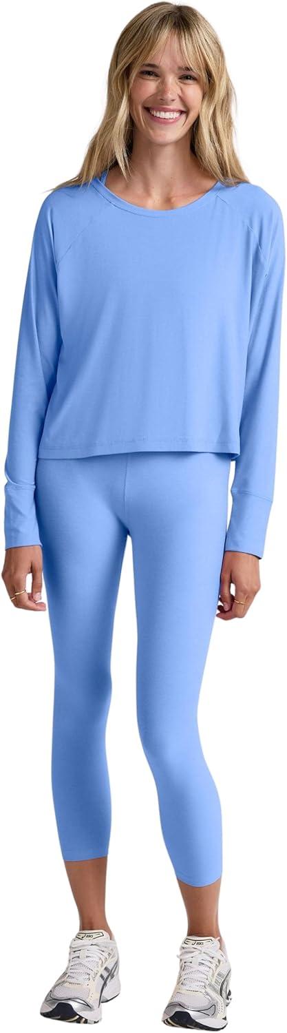image:imageBeyond Yoga Womens Featherweight Daydreamer PulloverFlower Blue Heather