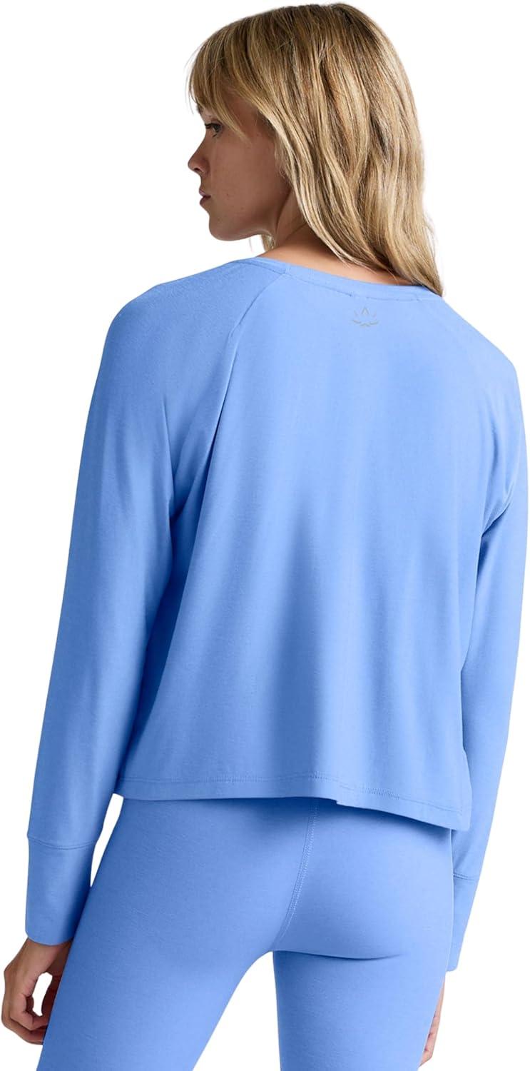image:imageBeyond Yoga Womens Featherweight Daydreamer PulloverFlower Blue Heather