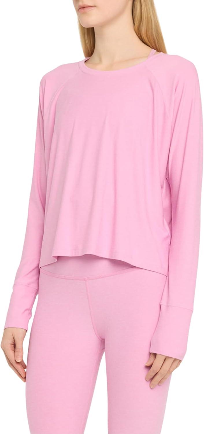 image:imageBeyond Yoga Womens Featherweight Daydreamer PulloverPink Haze Heather