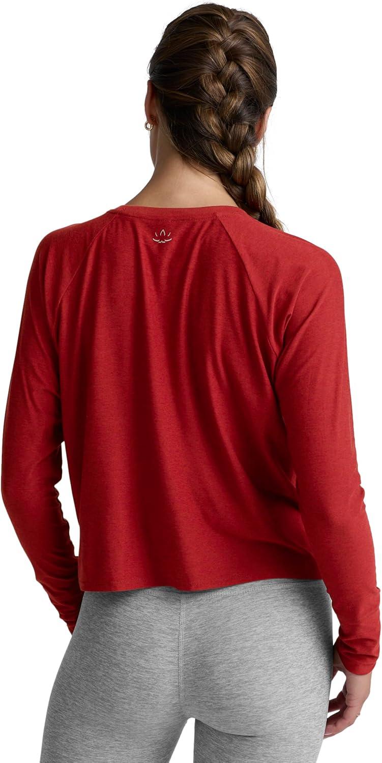 image:imageBeyond Yoga Womens Featherweight Daydreamer PulloverRuby Rush Heather