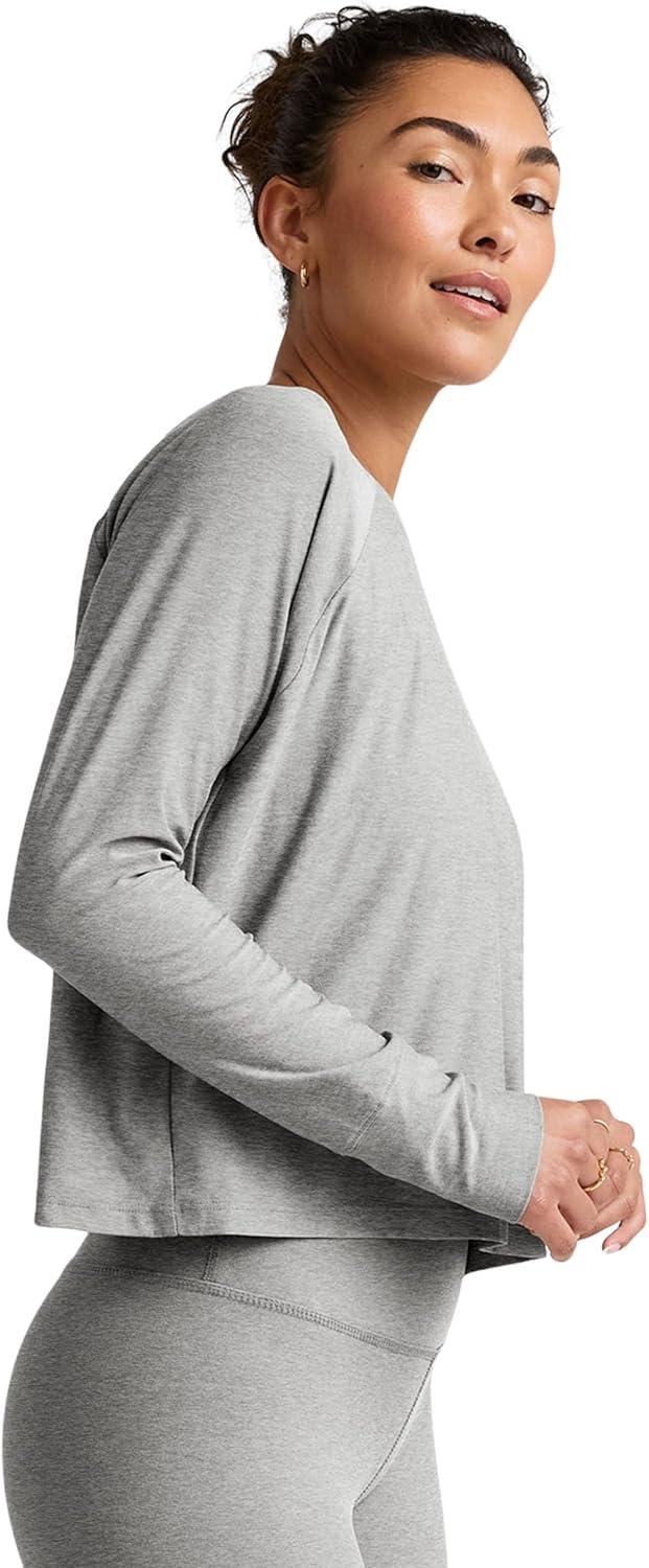 image:imageBeyond Yoga Womens Featherweight Daydreamer PulloverSilver Mist