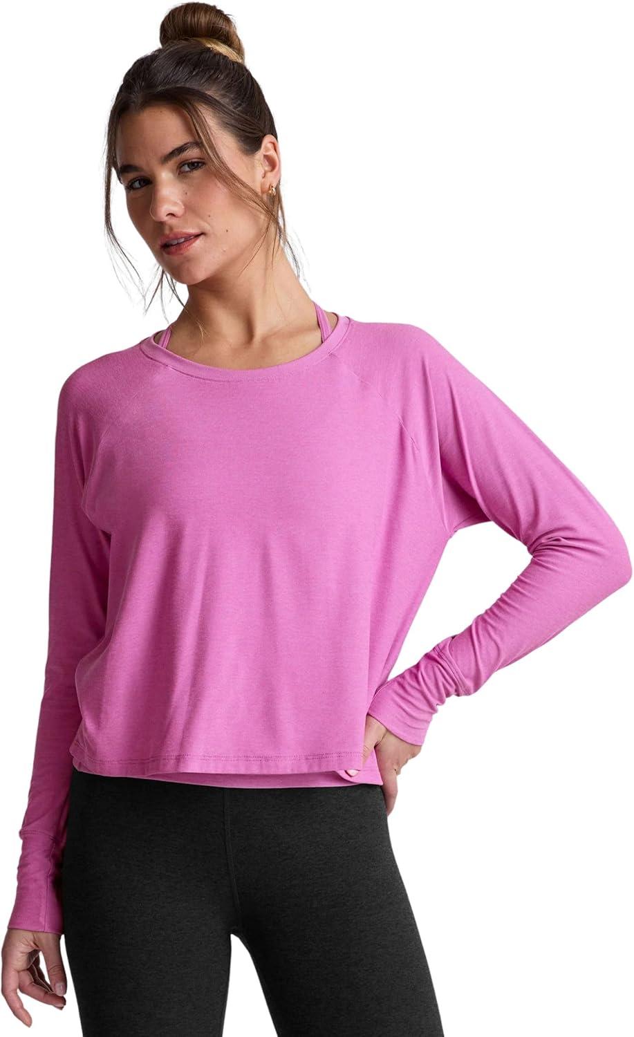 image:imageBeyond Yoga Womens Featherweight Daydreamer PulloverSunset Violet Heather