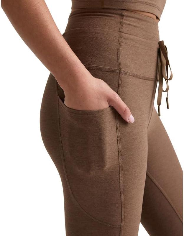 image:imageBeyond Yoga Womens Spacedye Go Pocket Midi LeggingsTrue Chocolate Heather
