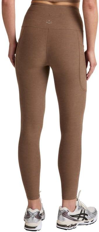 image:imageBeyond Yoga Womens Spacedye Go Pocket Midi LeggingsTrue Chocolate Heather