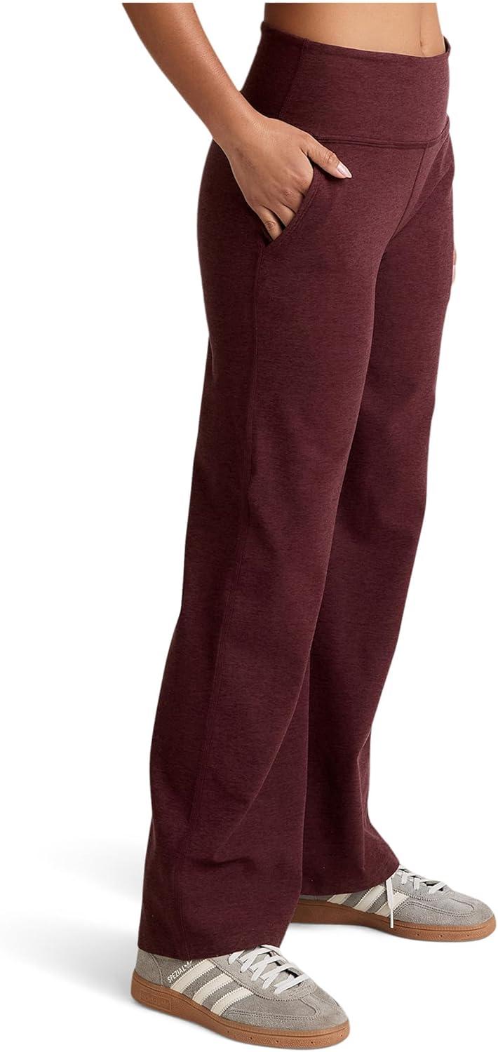 image:imageBeyond Yoga Womens Spacedye Laid Back PantMidnight Burgundy Heather