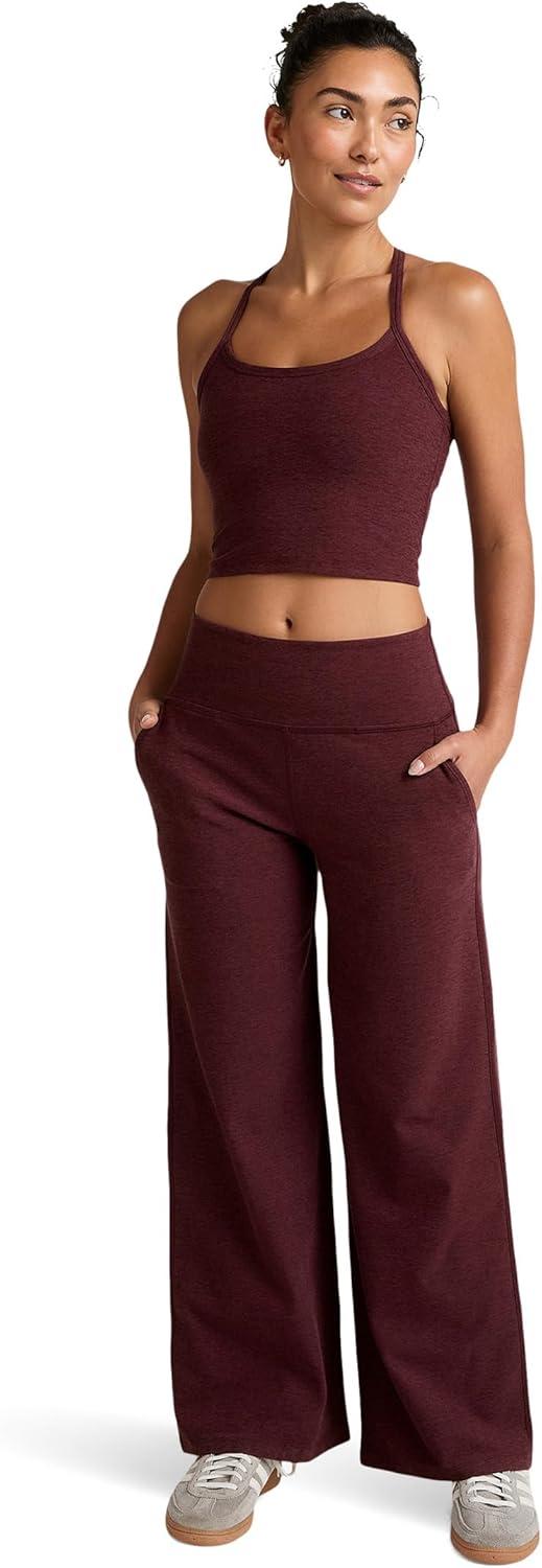 image:imageBeyond Yoga Womens Spacedye Laid Back PantMidnight Burgundy Heather