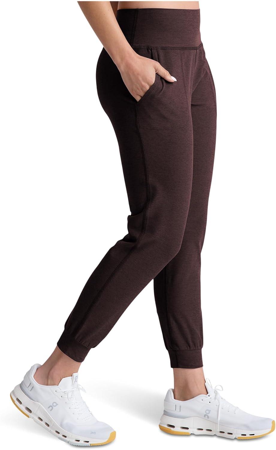 image:imageBeyond Yoga Womens Spacedye Midi JoggerDark Chocolate Heather