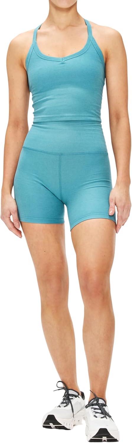 image:imageBeyond Yoga Womens Spacedye on The Up Cropped TankDeep Aqua Heather