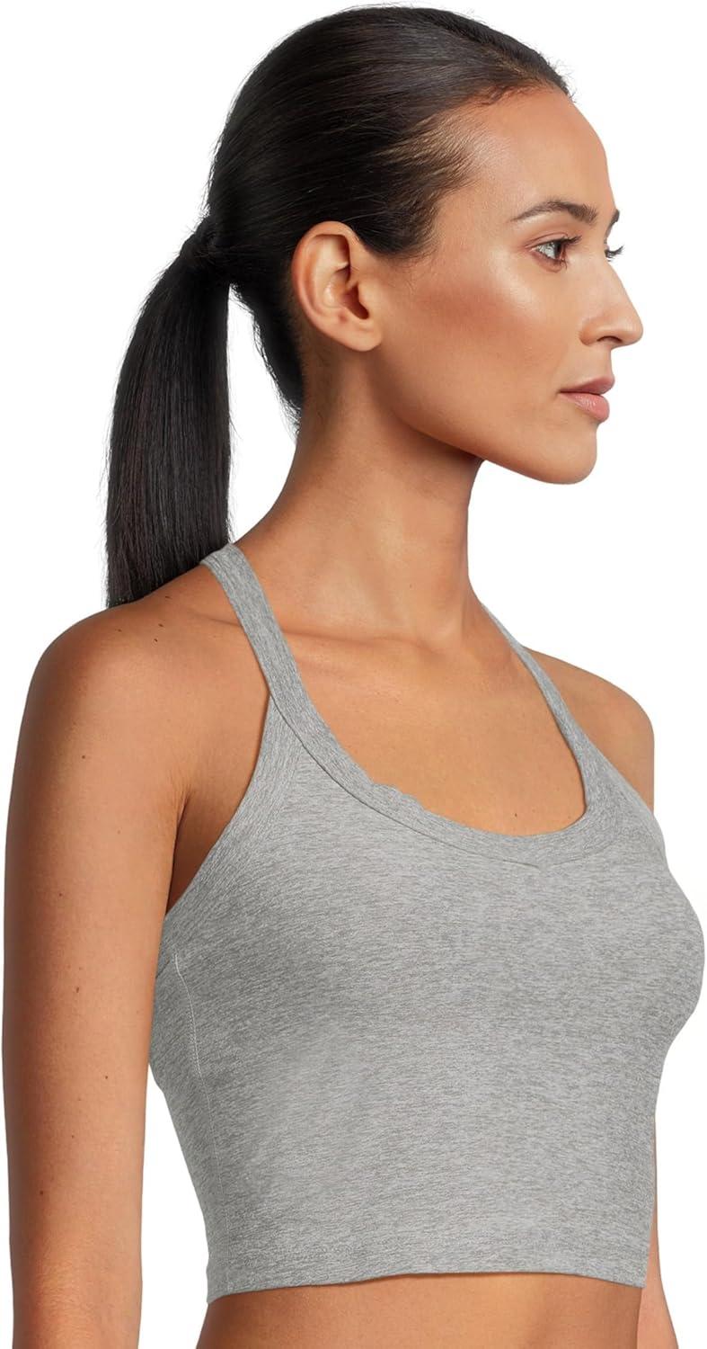 image:imageBeyond Yoga Womens Spacedye on The Up Cropped TankSilver Mist