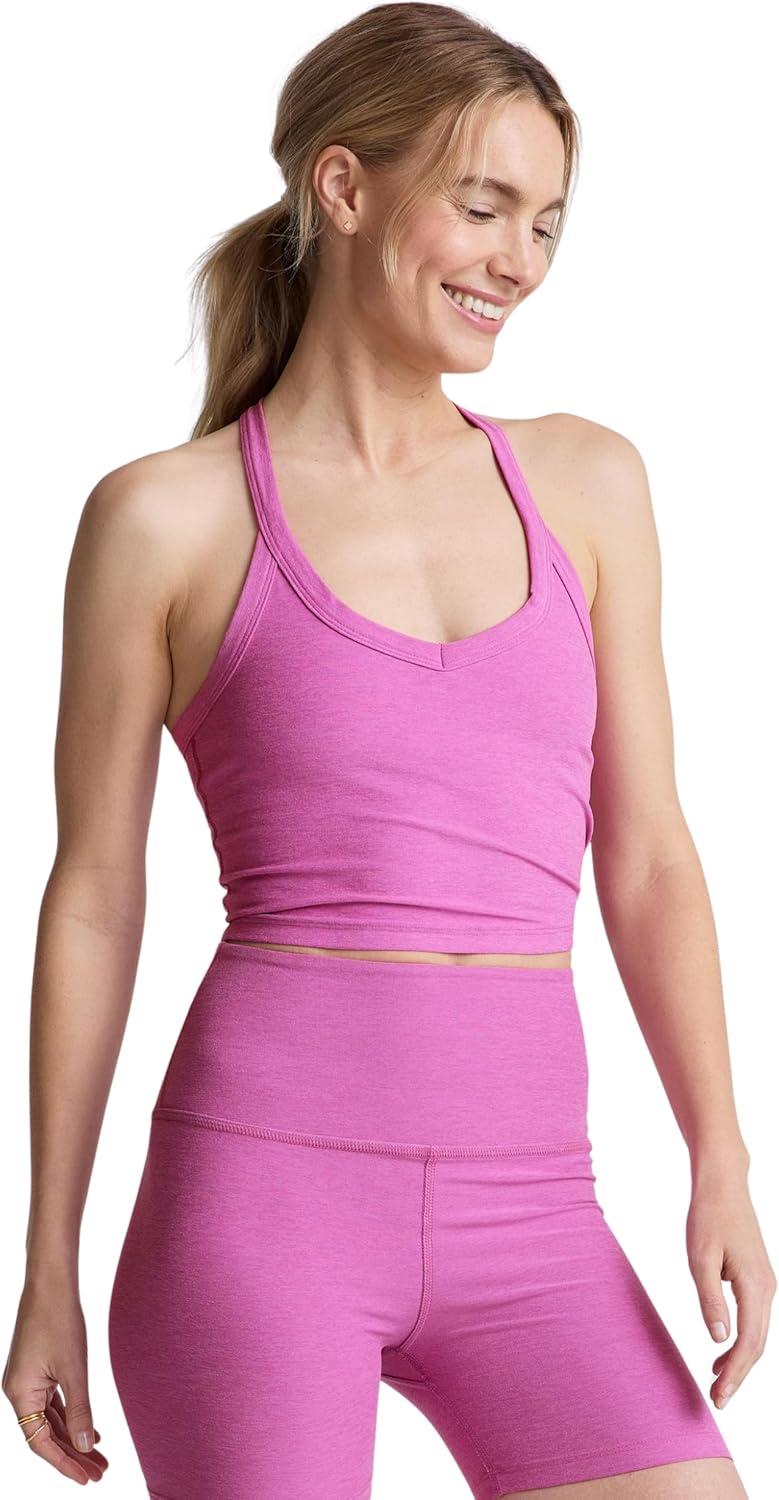 image:imageBeyond Yoga Womens Spacedye on The Up Cropped TankSunset Violet Heather