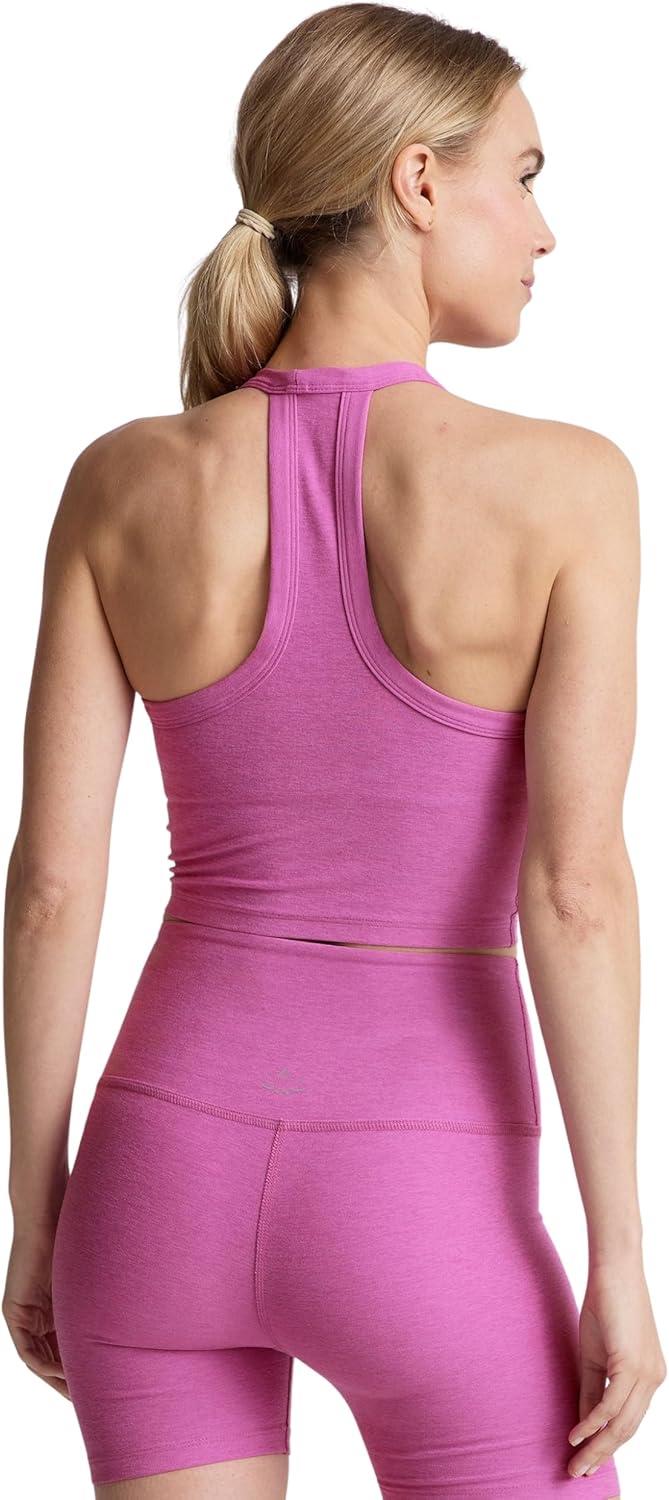 image:imageBeyond Yoga Womens Spacedye on The Up Cropped TankSunset Violet Heather
