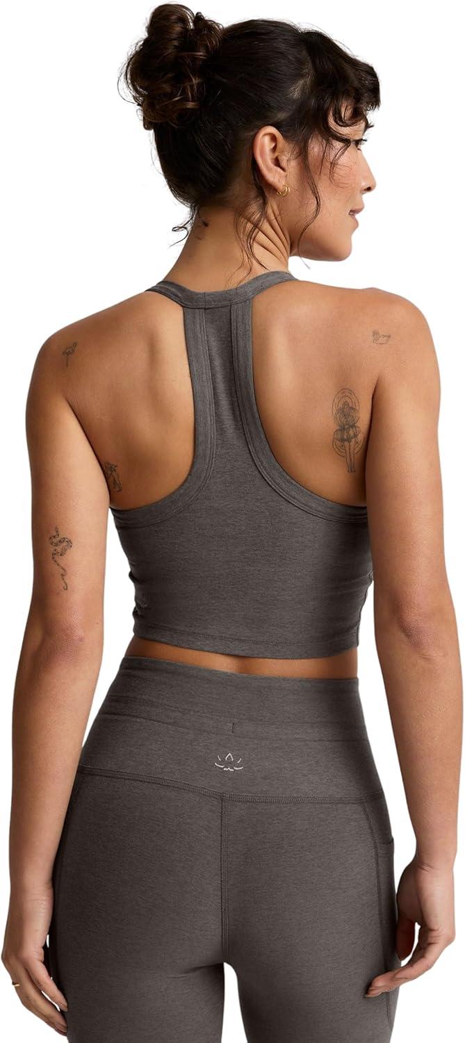 image:imageBeyond Yoga Womens Spacedye on The Up Cropped TankTrue Gray Heather