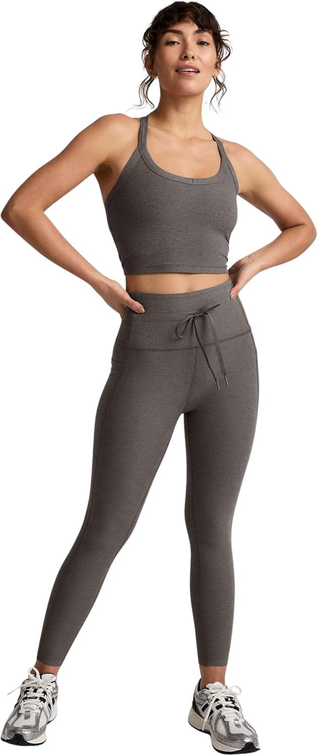 image:imageBeyond Yoga Womens Spacedye on The Up Cropped TankTrue Gray Heather