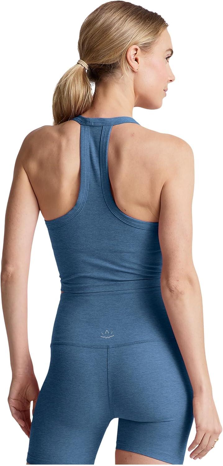image:imageBeyond Yoga Womens Spacedye on The Up Cropped TankWashed Denim