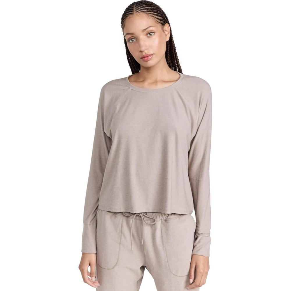 image:imageBeyond Yoga Womens Featherweight Daydreamer PulloverBirch Heather
