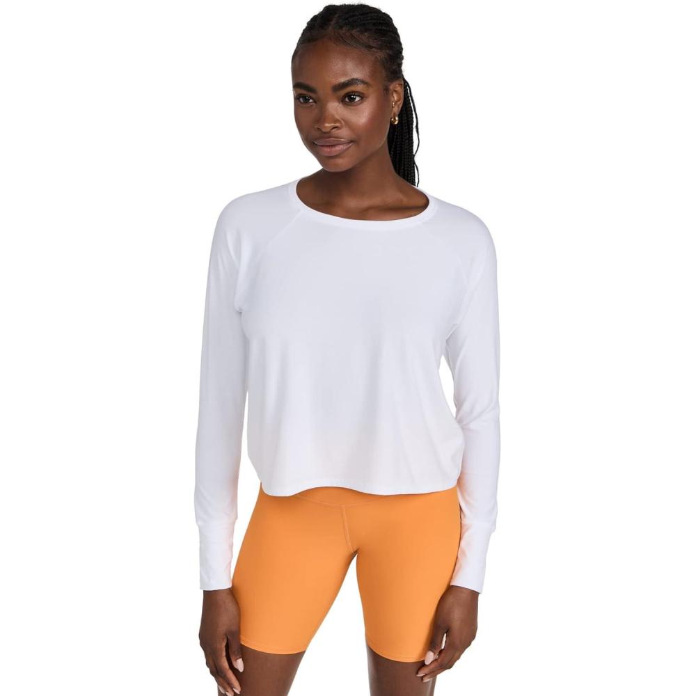 image:imageBeyond Yoga Womens Featherweight Daydreamer PulloverCloud White