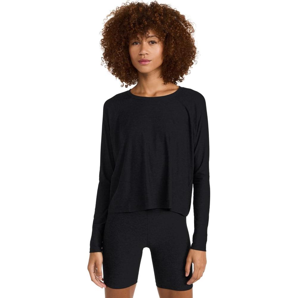 image:imageBeyond Yoga Womens Featherweight Daydreamer PulloverDarkest Night