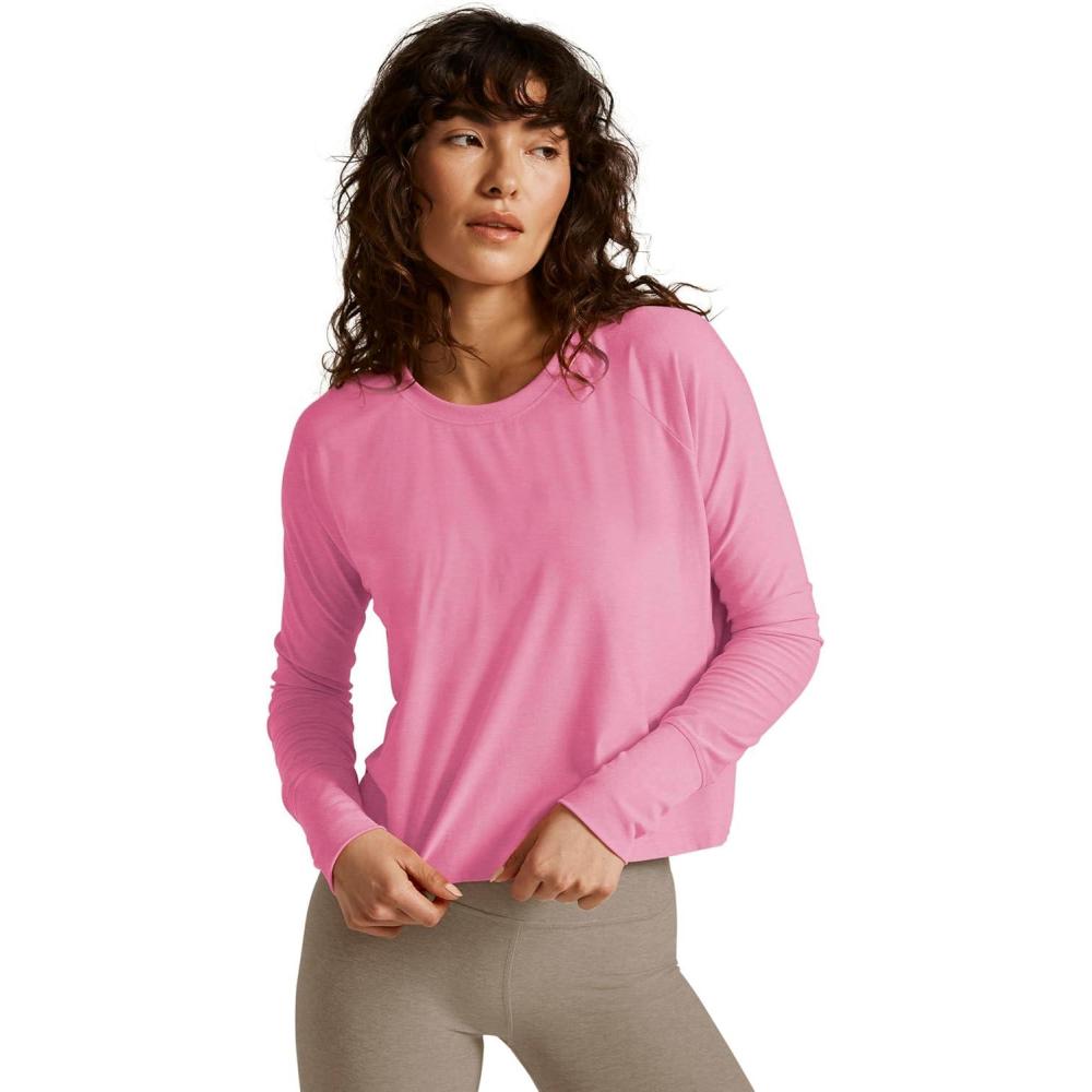 image:imageBeyond Yoga Womens Featherweight Daydreamer PulloverPink Bloom Heather