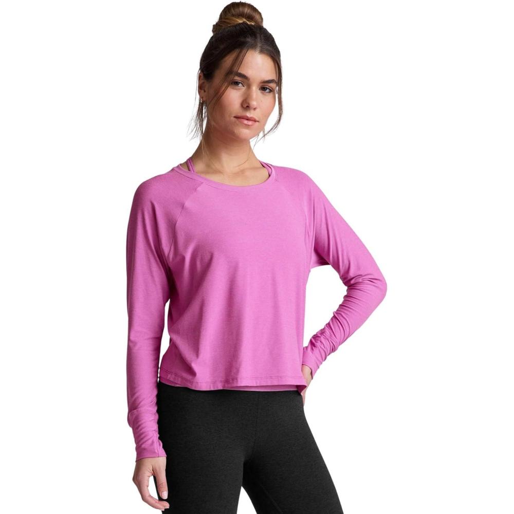 image:imageBeyond Yoga Womens Featherweight Daydreamer PulloverSunset Violet Heather