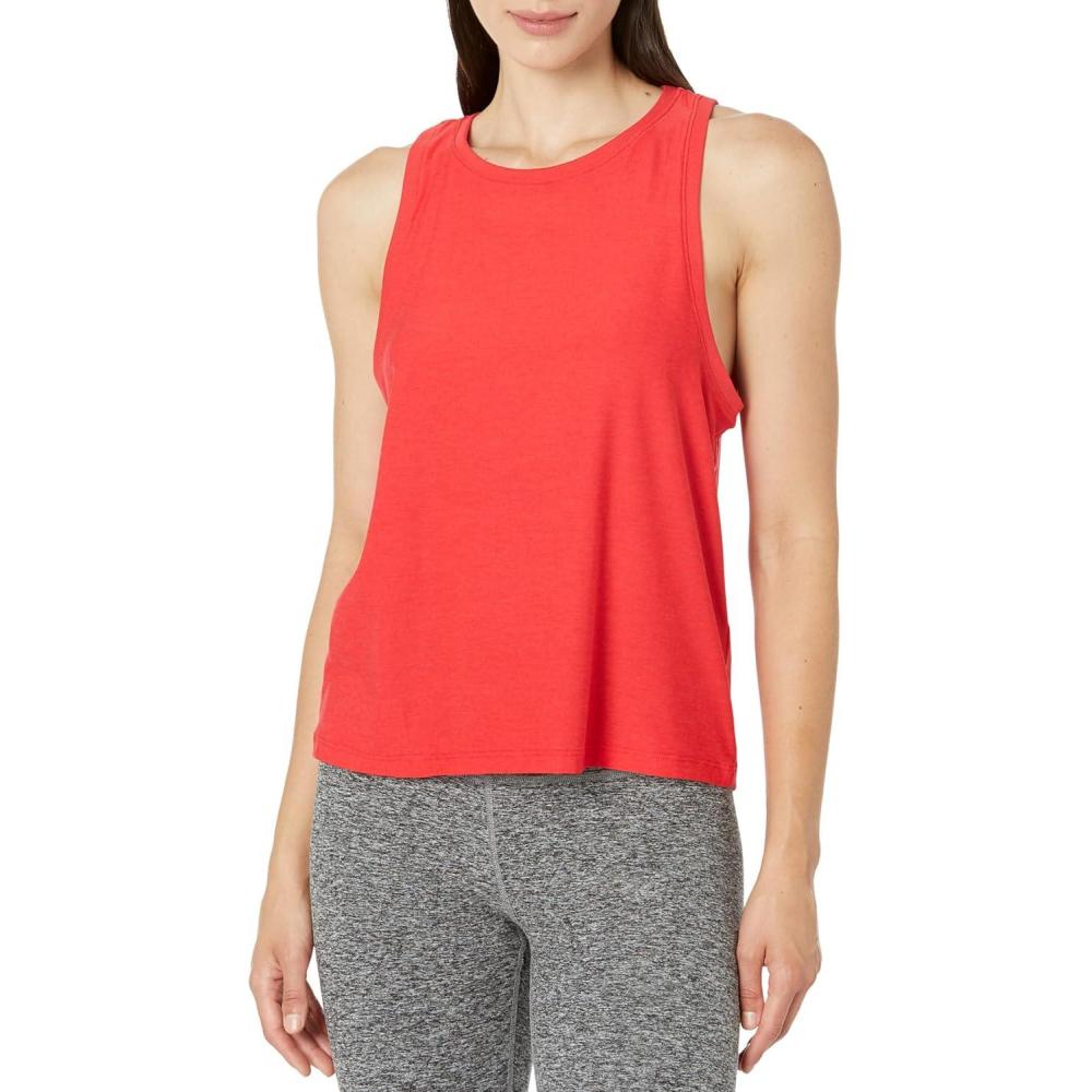 image:imageBeyond Yoga Womens Featherweight Rebalance TankCandy Apple Red Heather