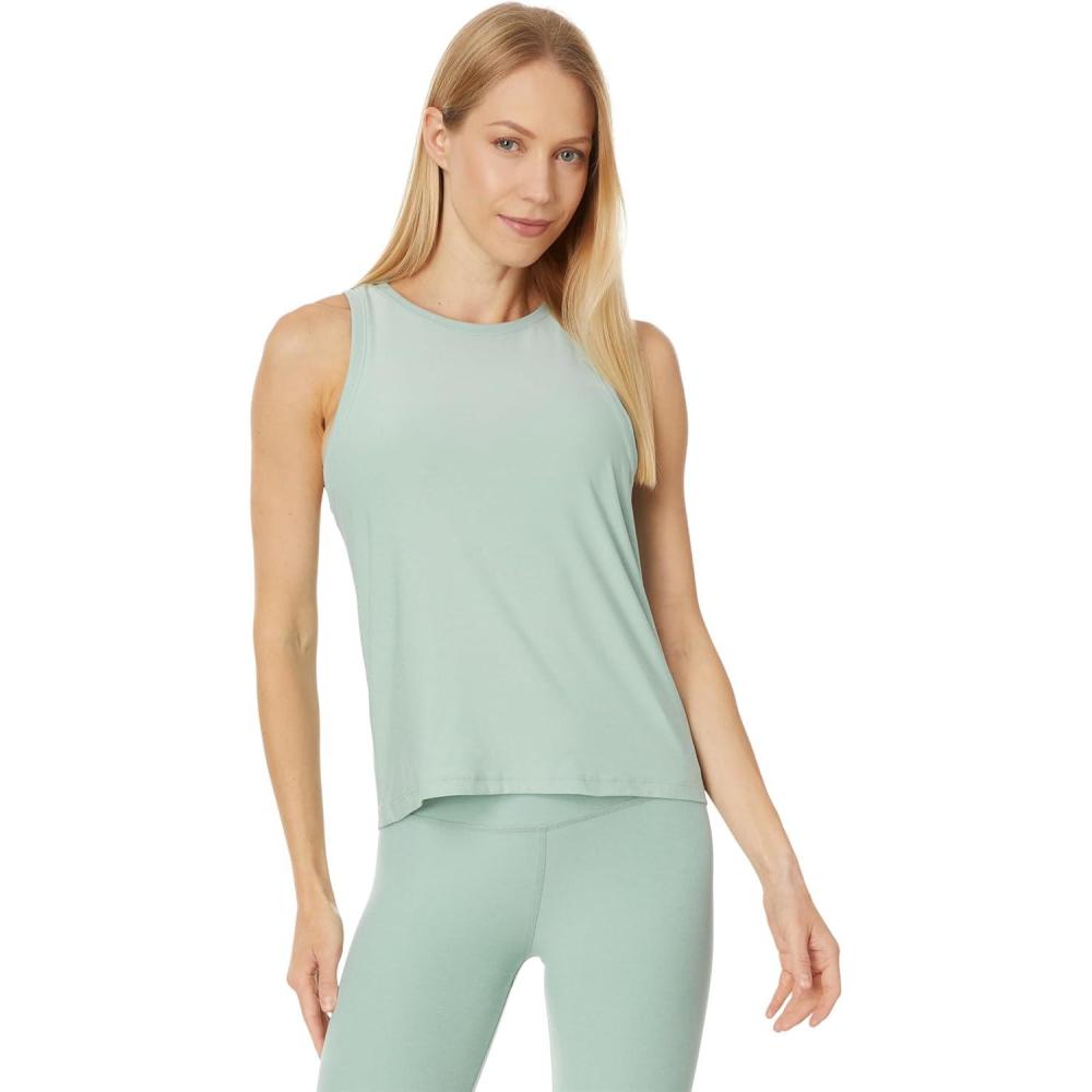 image:imageBeyond Yoga Womens Featherweight Rebalance TankMinty Slate Heather