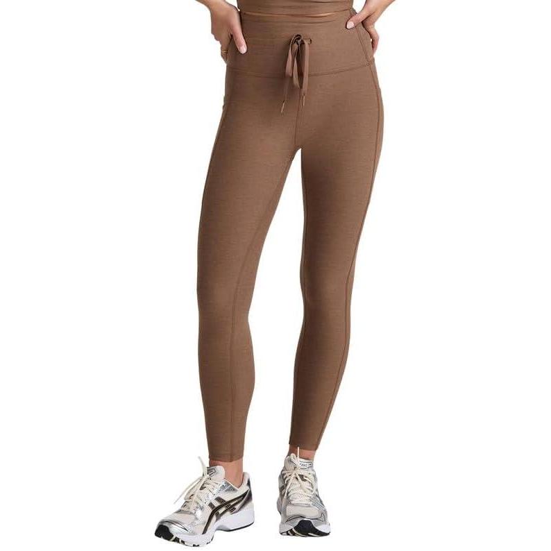 image:imageBeyond Yoga Womens Spacedye Go Pocket Midi LeggingsTrue Chocolate Heather