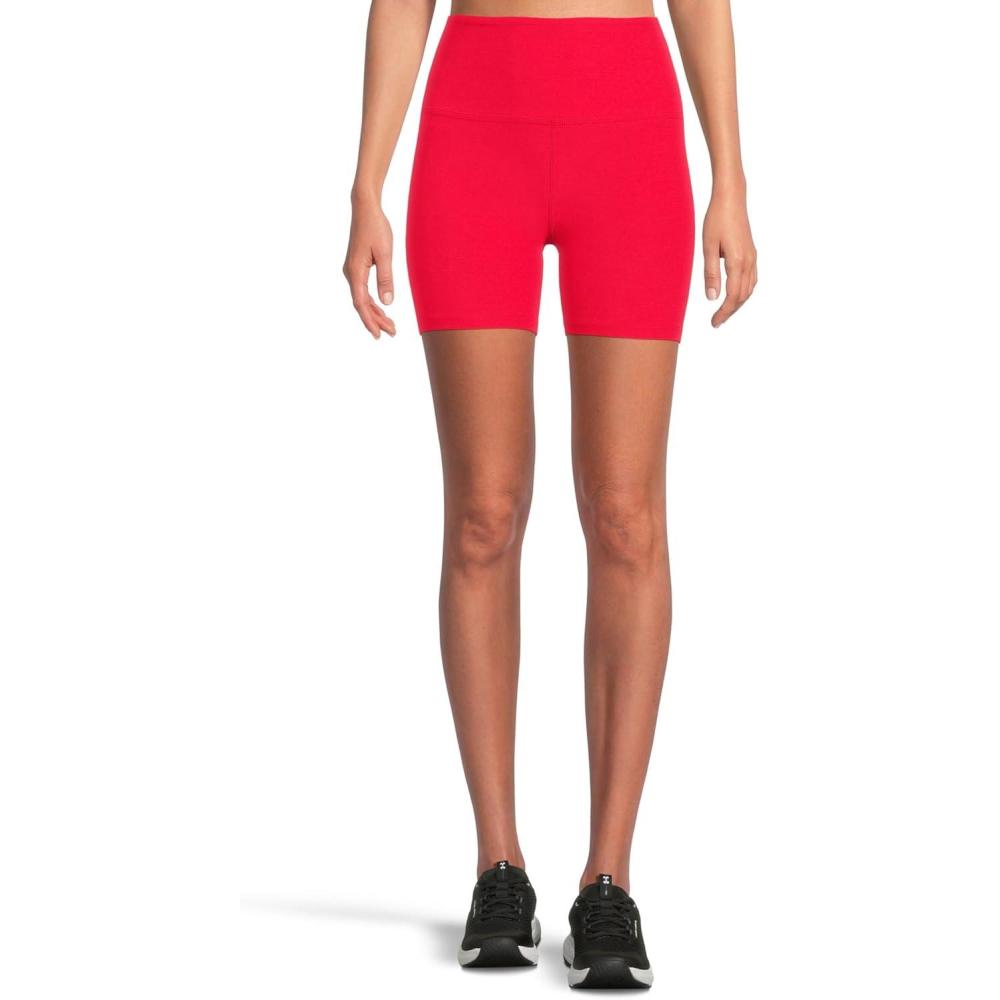 image:imageBeyond Yoga Womens Spacedye Keep Pace 5quot ShortCandy Apple Red Heather