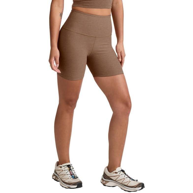 image:imageBeyond Yoga Womens Spacedye Keep Pace 5quot ShortTrue Chocolate Heather