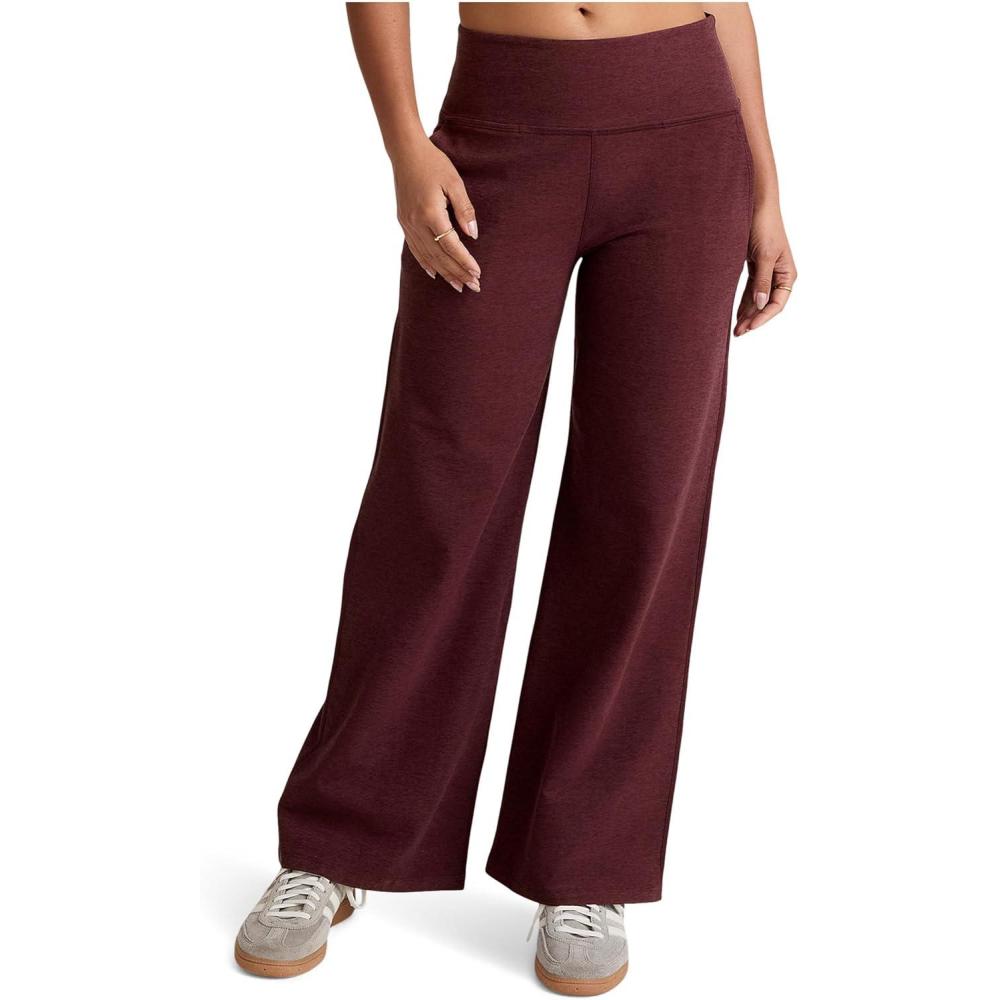 image:imageBeyond Yoga Womens Spacedye Laid Back PantMidnight Burgundy Heather