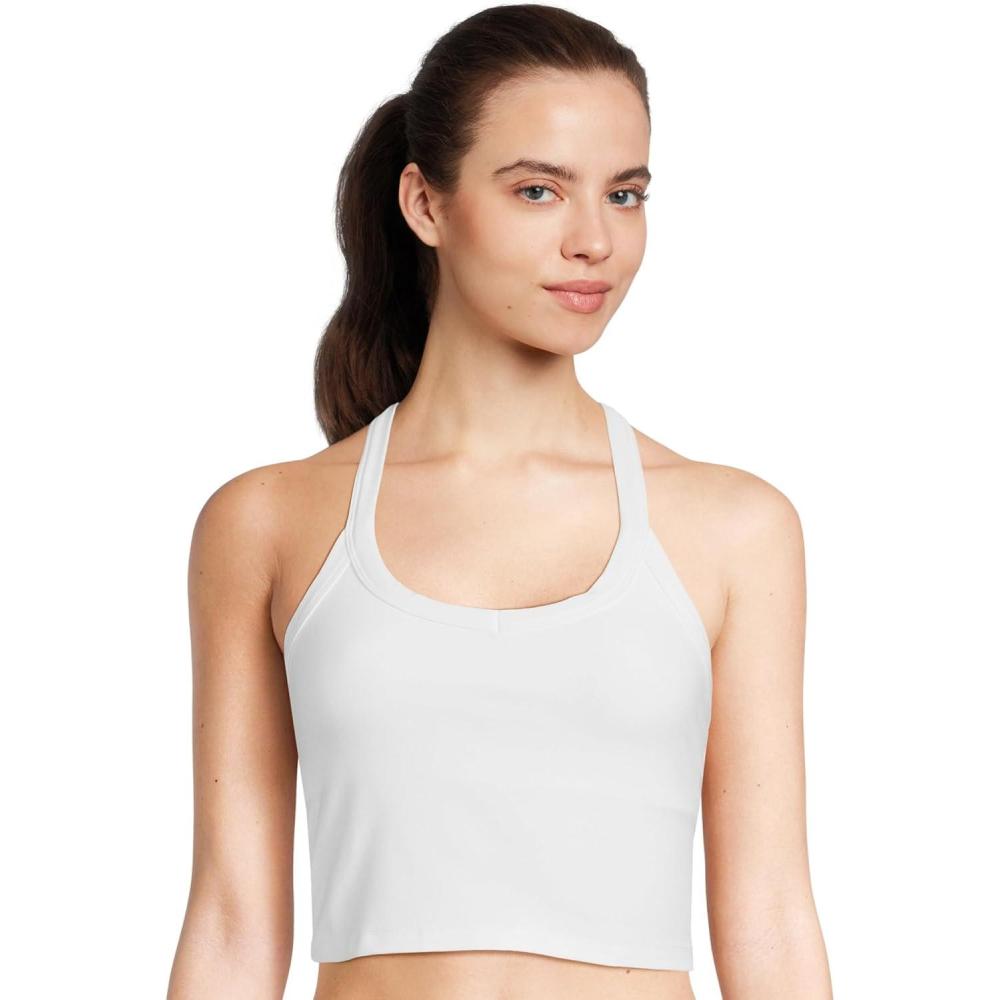 image:imageBeyond Yoga Womens Spacedye on The Up Cropped TankCloud White
