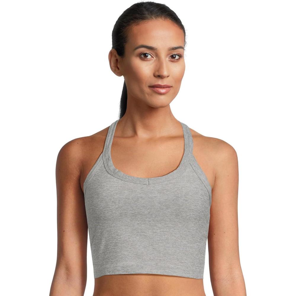 image:imageBeyond Yoga Womens Spacedye on The Up Cropped TankSilver Mist