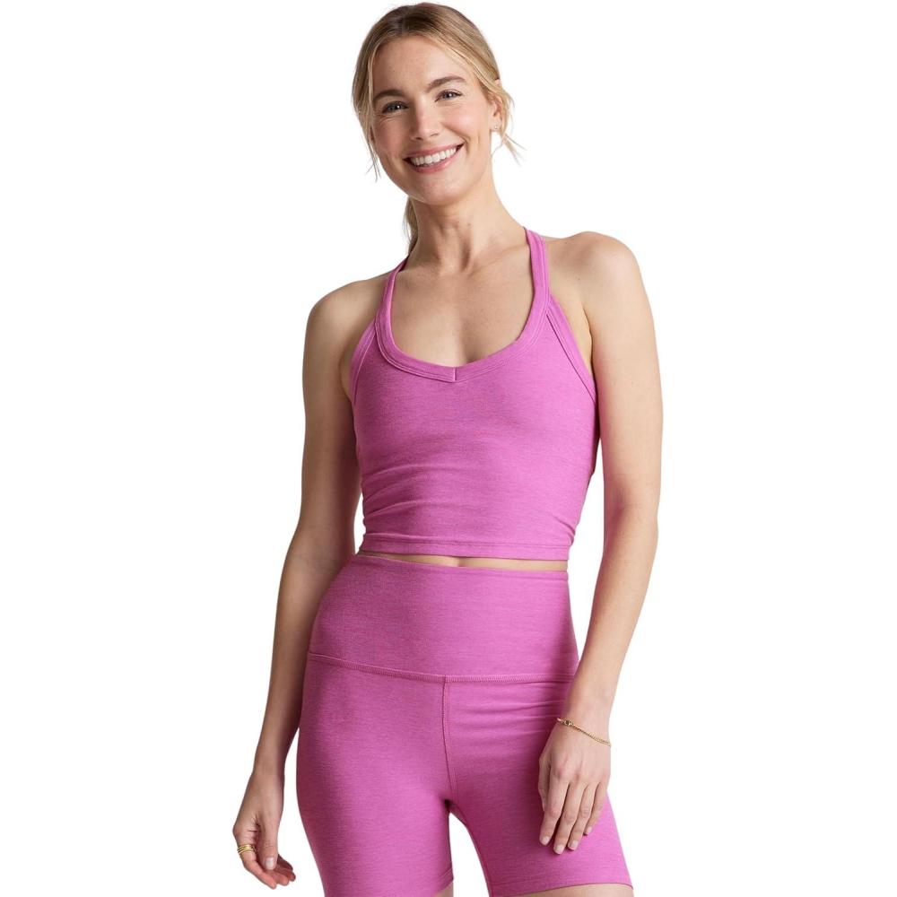 image:imageBeyond Yoga Womens Spacedye on The Up Cropped TankSunset Violet Heather