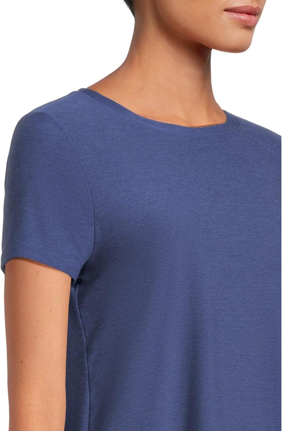 image:imageBeyond Yoga Womens Featherweight On The Down Low TeeEternal Blue Heather
