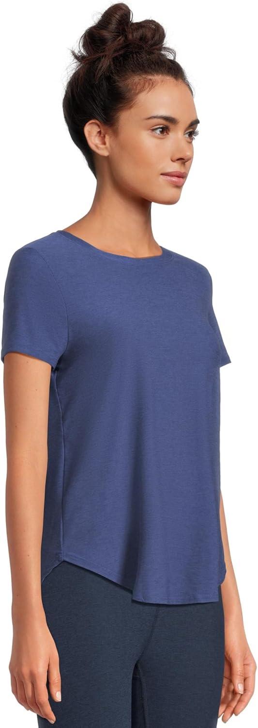 image:imageBeyond Yoga Womens Featherweight On The Down Low TeeEternal Blue Heather
