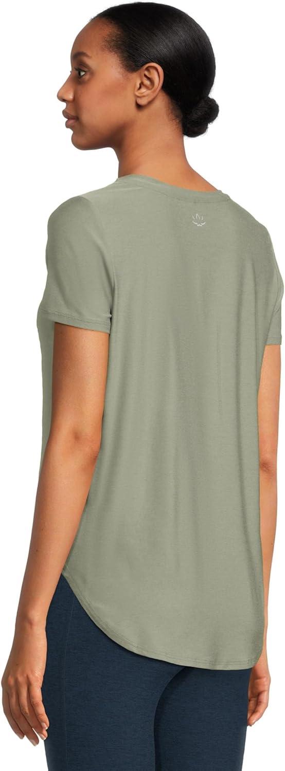 image:imageBeyond Yoga Womens Featherweight On The Down Low TeeGrey Sage Heather