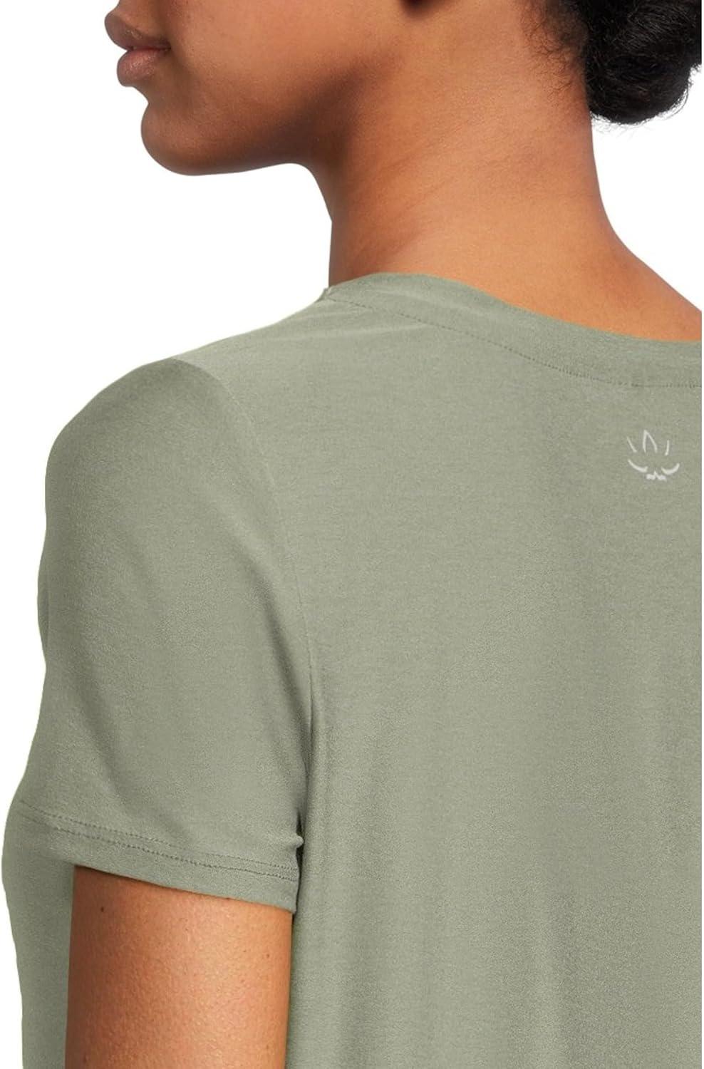 image:imageBeyond Yoga Womens Featherweight On The Down Low TeeGrey Sage Heather