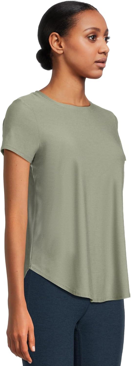 image:imageBeyond Yoga Womens Featherweight On The Down Low TeeGrey Sage Heather