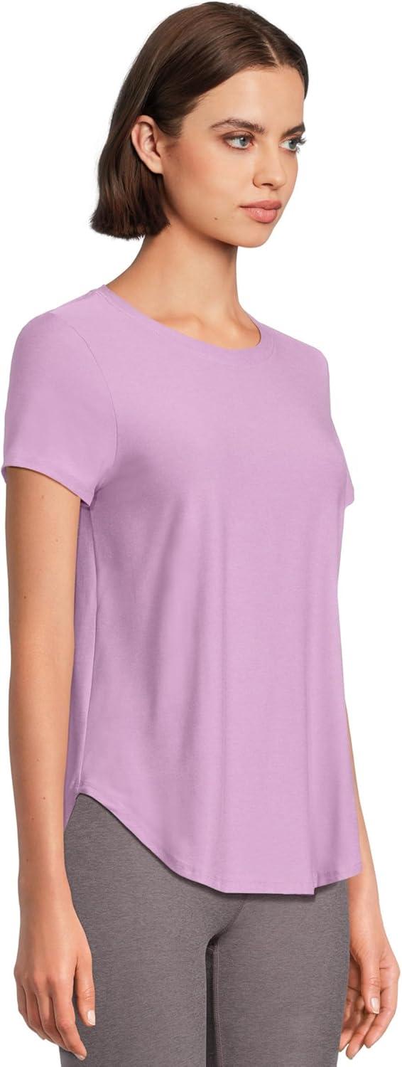 image:imageBeyond Yoga Womens Featherweight On The Down Low TeeLilac Petal Heather