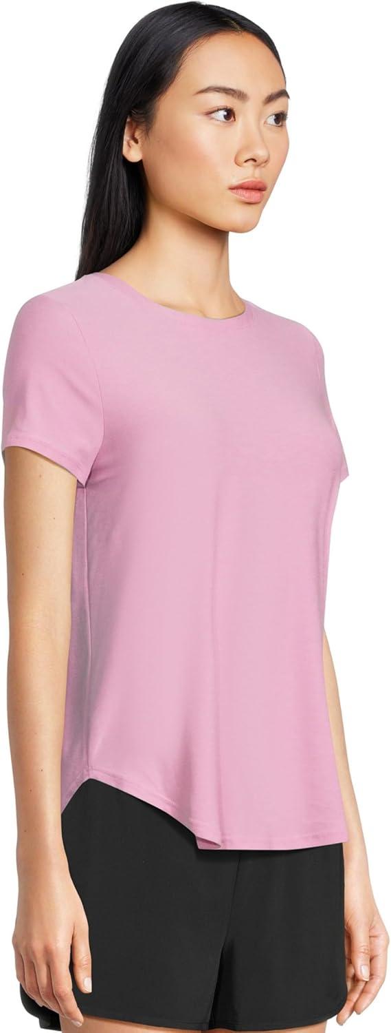 image:imageBeyond Yoga Womens Featherweight On The Down Low TeePink Haze Heather