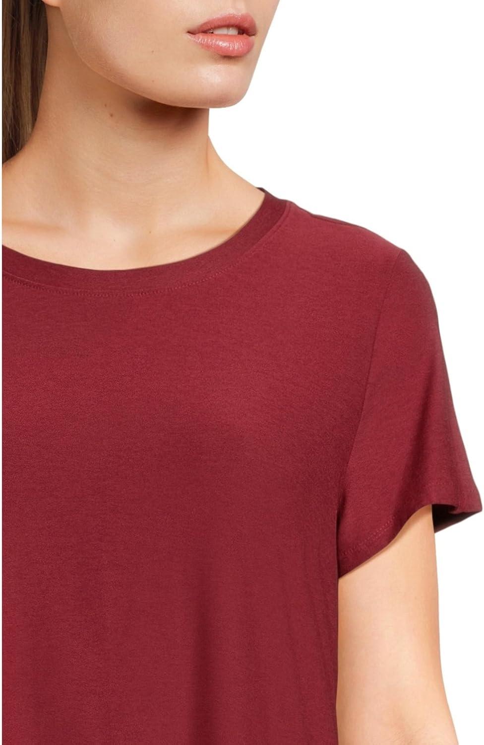 image:imageBeyond Yoga Womens Featherweight On The Down Low TeeRuby Rush Heather