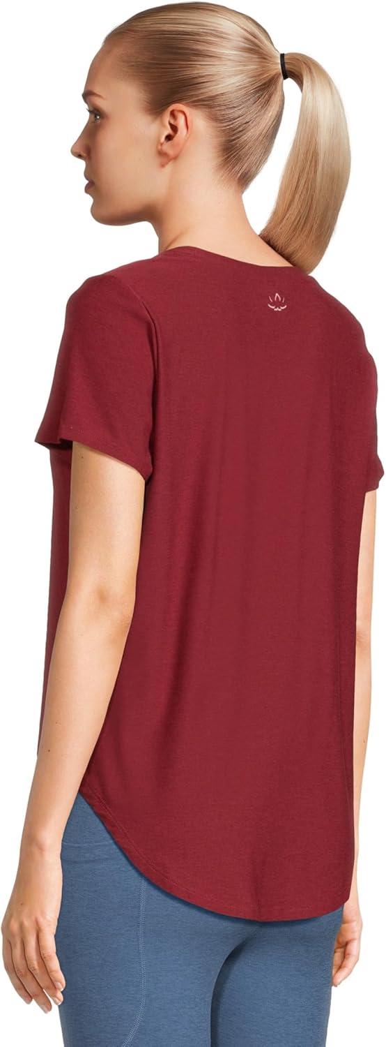 image:imageBeyond Yoga Womens Featherweight On The Down Low TeeRuby Rush Heather