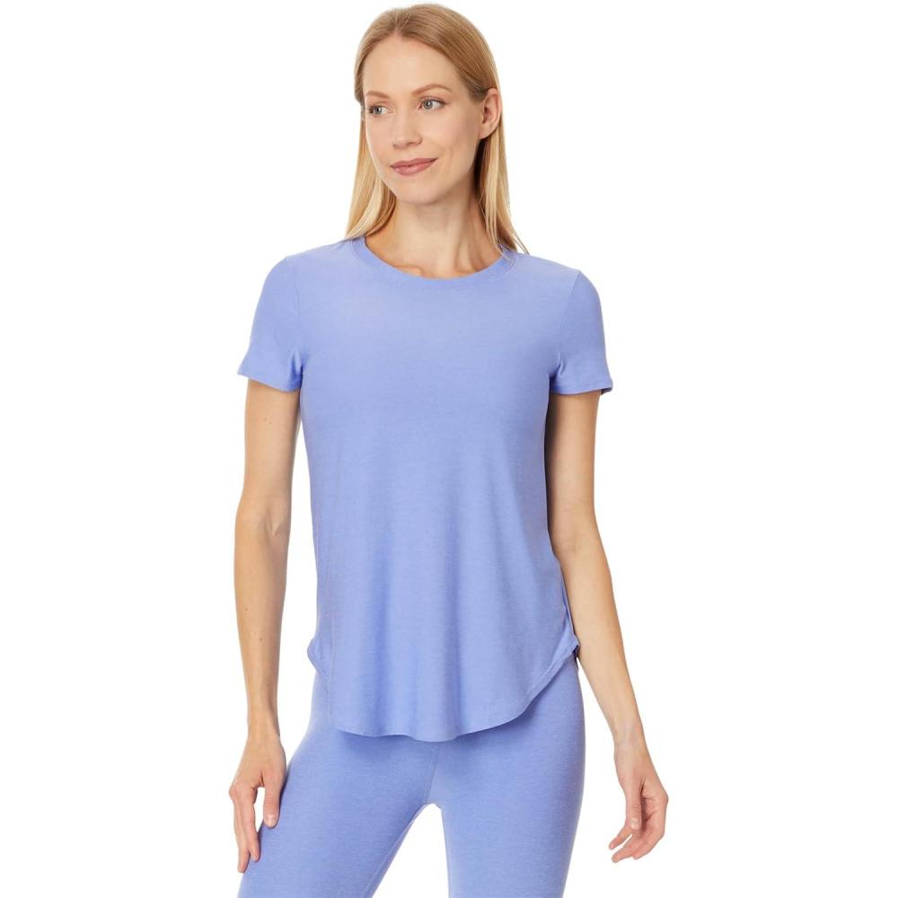image:imageBeyond Yoga Womens Featherweight On The Down Low TeePeriwinkle Cloud Heather