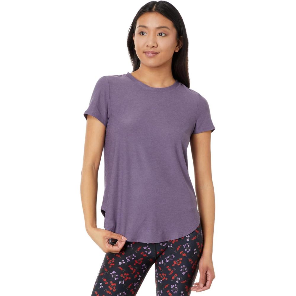 image:imageBeyond Yoga Womens Featherweight On The Down Low TeePurple Haze Heather