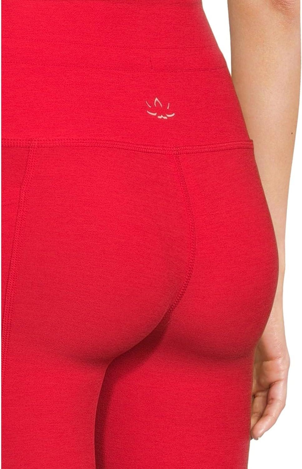 image:imageBeyond Yoga Womens Spacedye Go Pocket Midi LeggingCandy Apple Red Heather