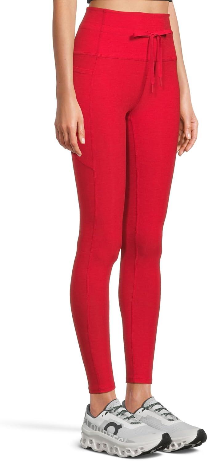 image:imageBeyond Yoga Womens Spacedye Go Pocket Midi LeggingCandy Apple Red Heather