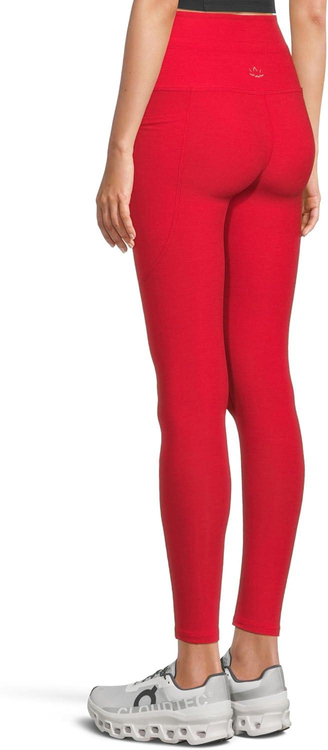 image:imageBeyond Yoga Womens Spacedye Go Pocket Midi LeggingCandy Apple Red Heather