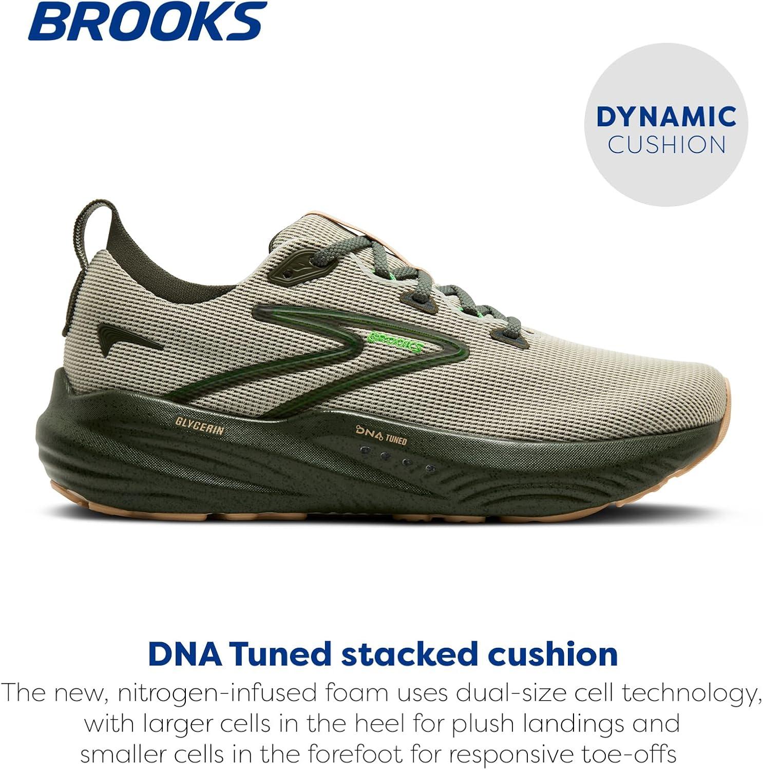 image:imageBrooks Mens Glycerin 22 Neutral Running ShoeBeetleCeladonIvory