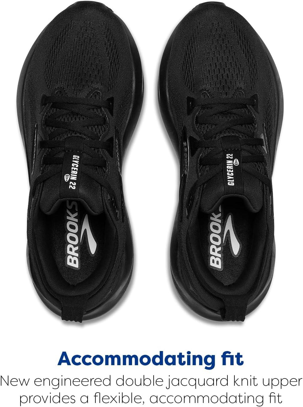image:imageBrooks Mens Glycerin 22 Neutral Running ShoeBlackBlackEbony